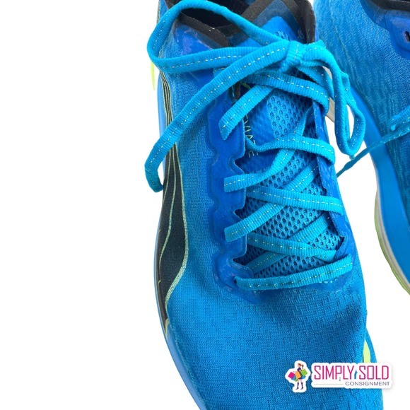 Puma Deviate Nitro Wildwash Running Shoes Men's Blue Mesh Sneakers Lace-Up 11 - Picture 8 of 11